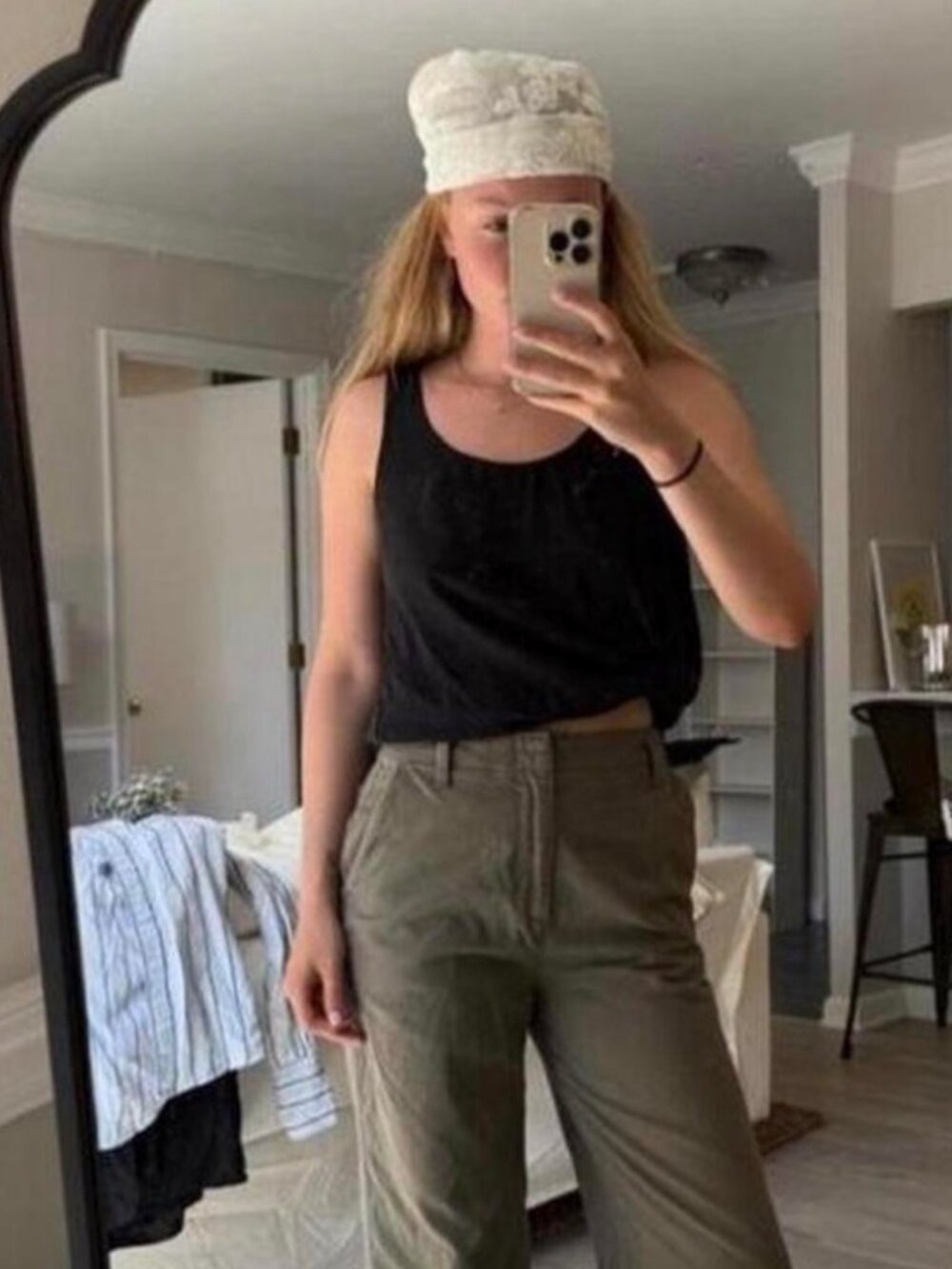 Aritzia Black Scoop Neck Satin Tank Top